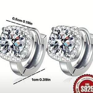 Tiny S925 sterling Silvery fashion, exquisite, trendy, luxury, elegant earrings